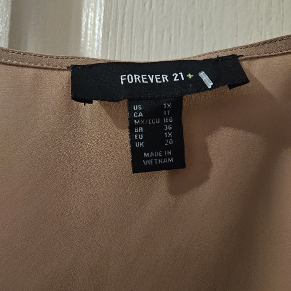 FOREVER 21 Sexy Bronze Sequenced Dressy Spaghetti Strap Top Size  1X - Picture 2 of 5